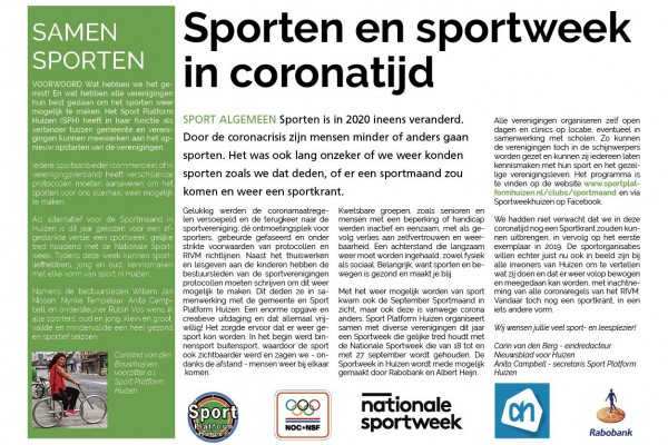 Sportkrant 2020 Sportkrant 2020